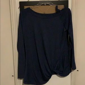 Hazel Blues Knotted One Shoulder Top